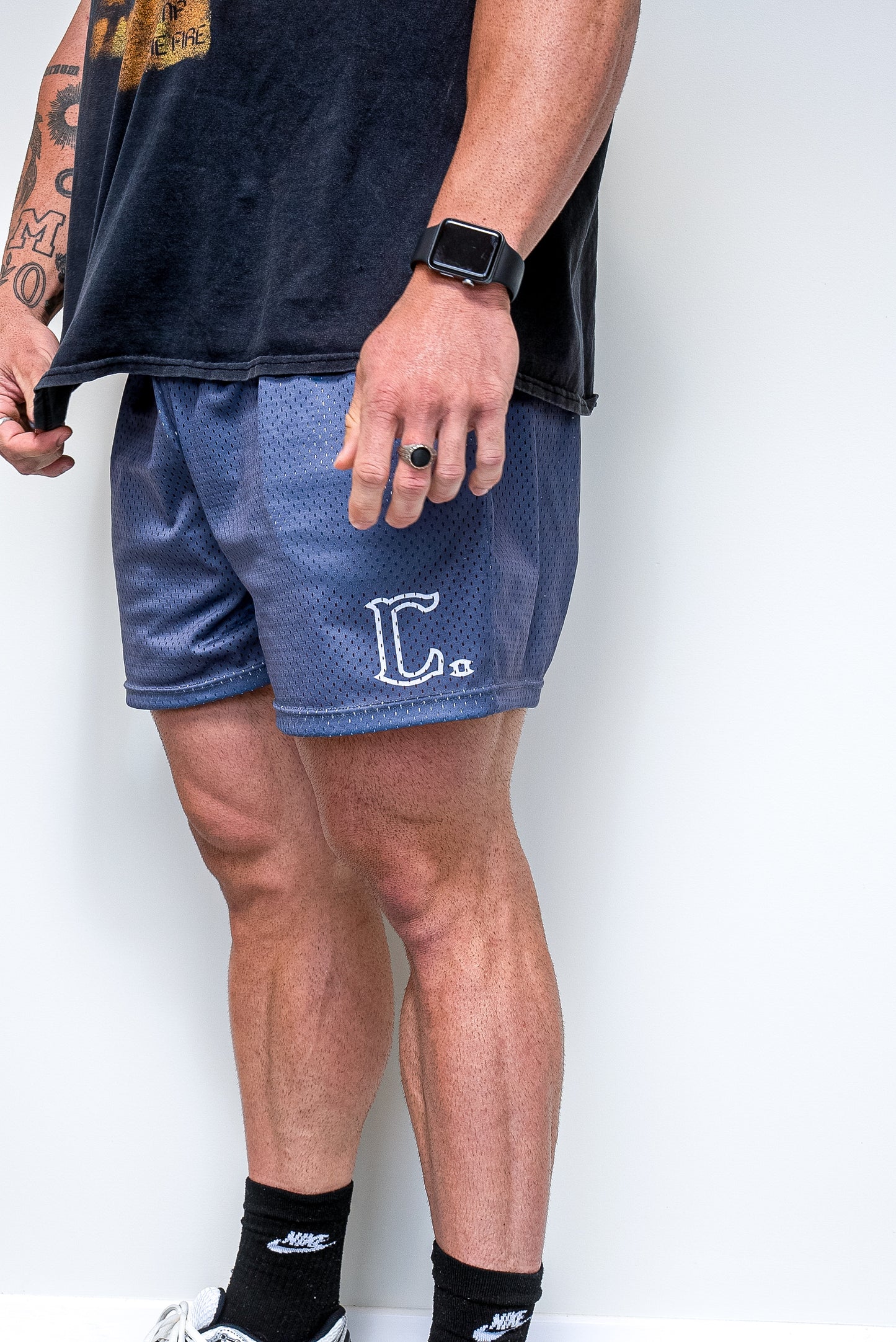 Crew Charcoal Mesh Shorts