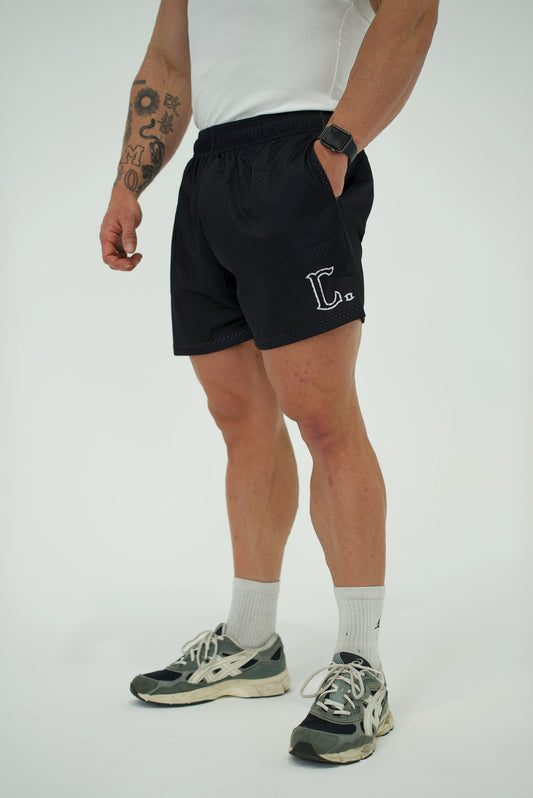 CREW Black Mesh Shorts